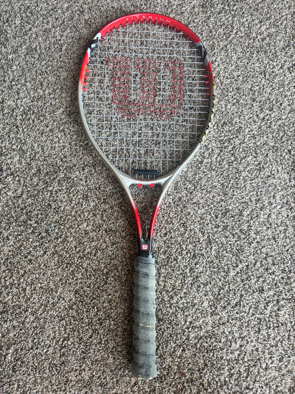 Wilson Strike Titanium Soft Shock Tennis Racquet Red/Silver